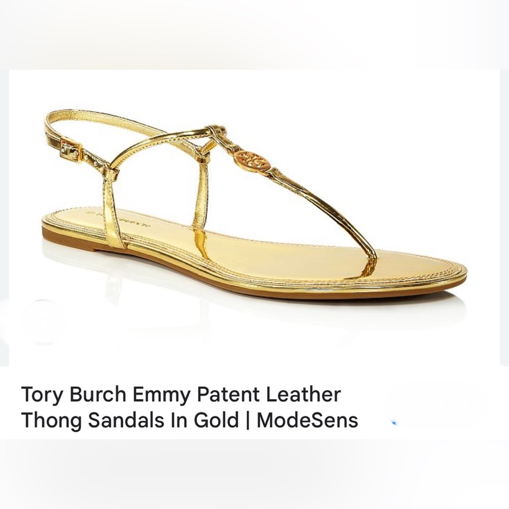 Tory Burch Gold Women's Sandals size 7 1/2 new
